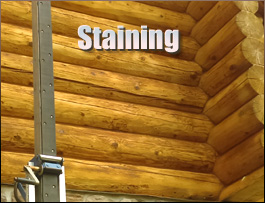  Almond, North Carolina Log Home Staining
